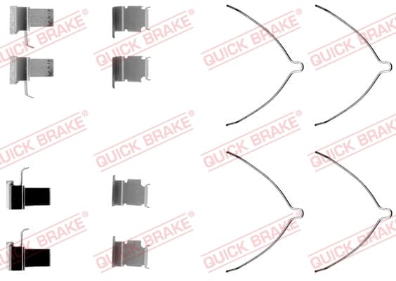 QUICK BRAKE Sada prísluženstva obloženia kotúčovej brzdy 109-1261 1