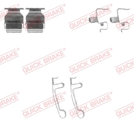 QUICK BRAKE Sada prísluženstva obloženia kotúčovej brzdy 109-1604 1