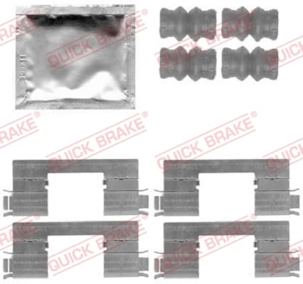 QUICK BRAKE Sada prísluženstva obloženia kotúčovej brzdy 1091798 1