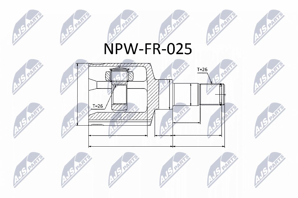 NTY Sada kĺbov hnacieho hriadeľa NPW-FR-025 1