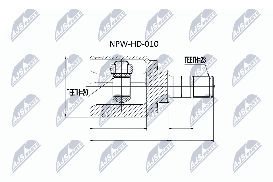 NTY Sada kĺbov hnacieho hriadeľa NPW-HD-010 1