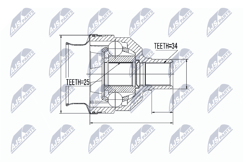 NTY Sada kĺbov hnacieho hriadeľa NPW-PL-025 1