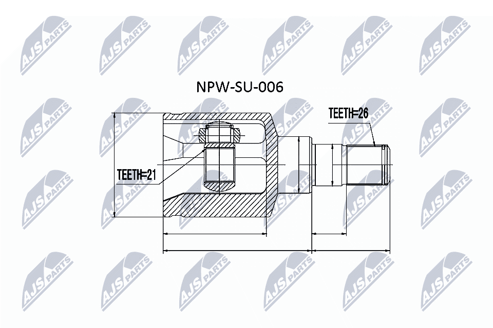 NTY Sada kĺbov hnacieho hriadeľa NPW-SU-006 1