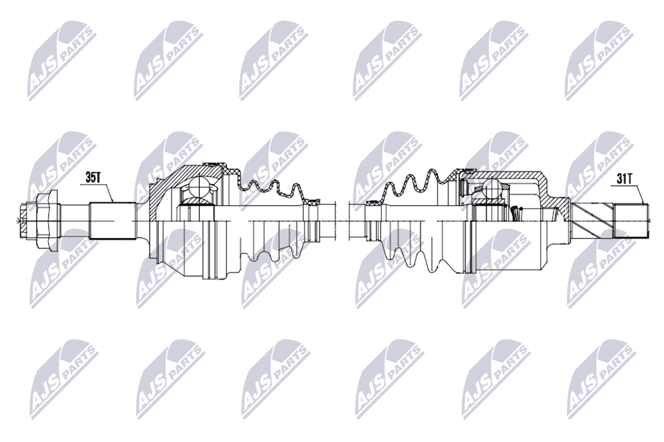 NTY Hnací hriadeľ NPW-CT-168 1