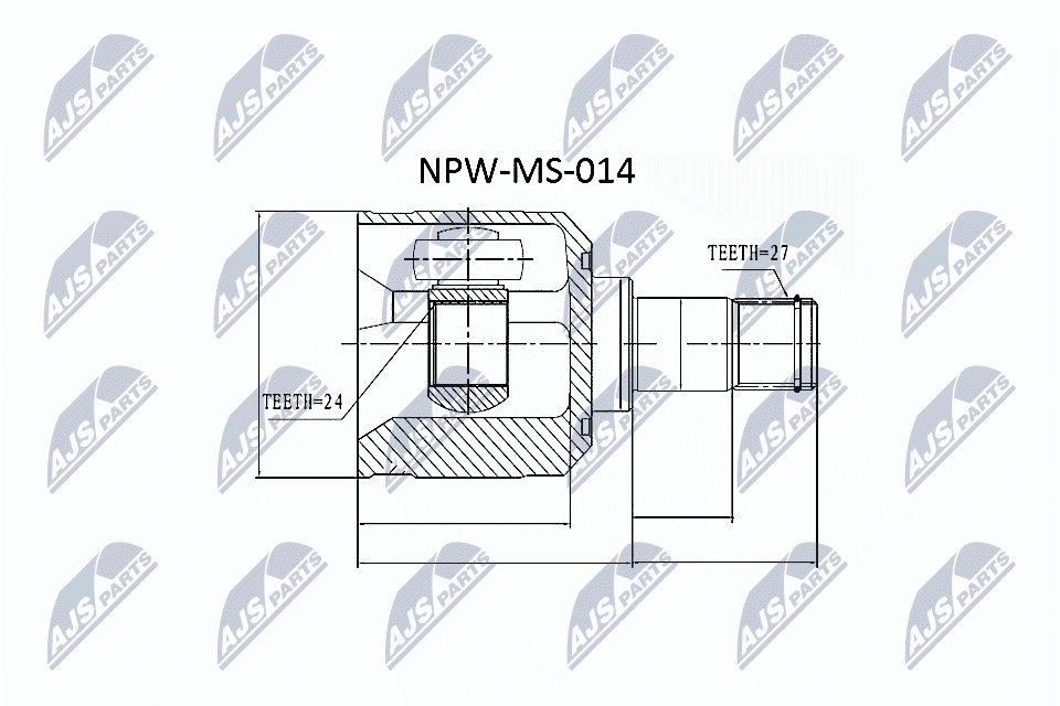 NTY Sada kĺbov hnacieho hriadeľa NPW-MS-014 1