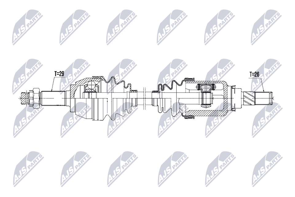 NTY Hnací hriadeľ NPW-NS-207 1