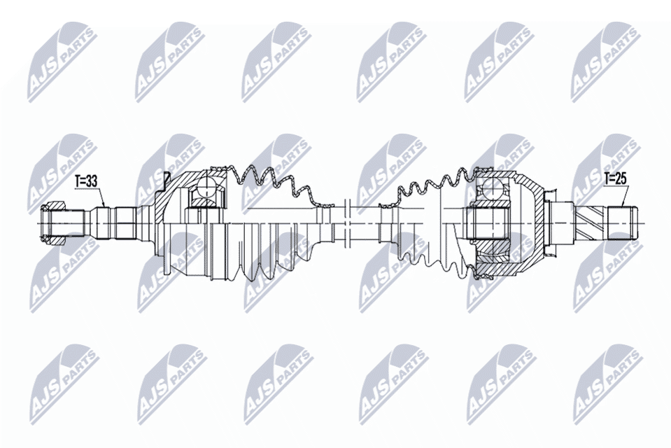 NTY Hnací hriadeľ NPW-PL-156 1