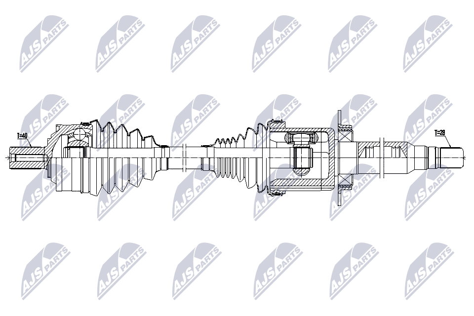NTY Hnací hriadeľ NPW-VV-160 1