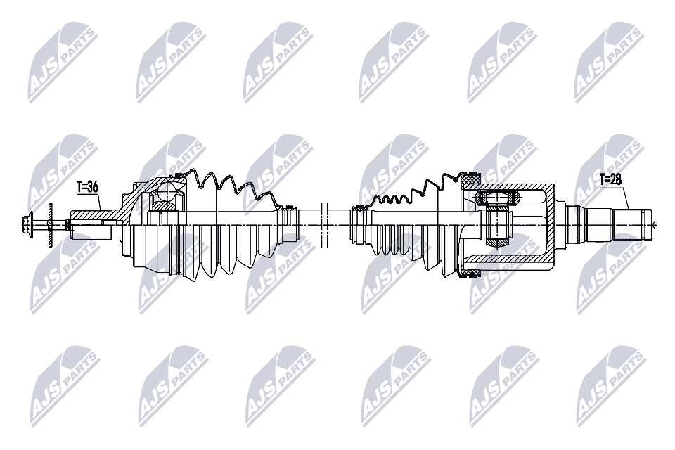 NTY Hnací hriadeľ NPW-VV-162 1