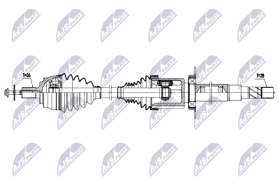 NTY Hnací hriadeľ NPW-VV-171 1