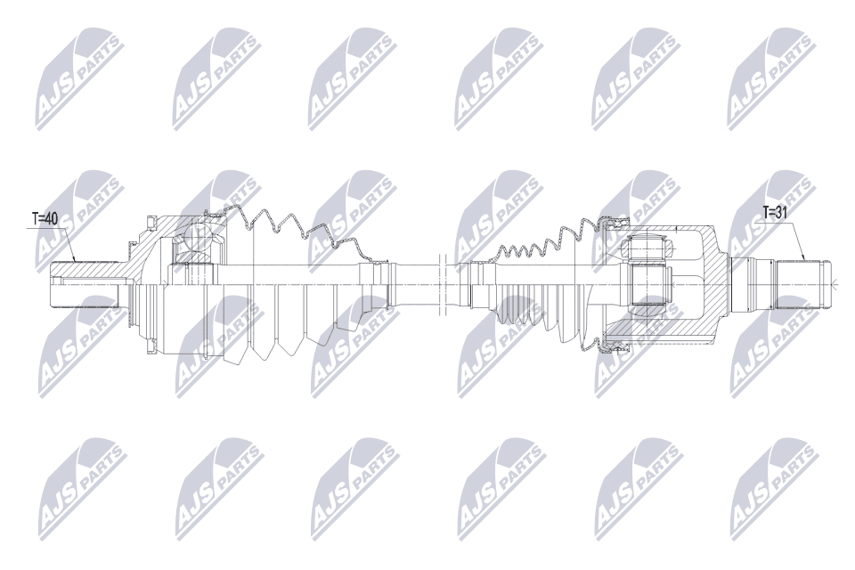 NTY Hnací hriadeľ NPW-VV-176 1