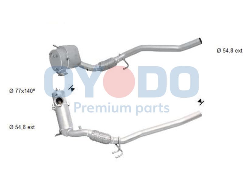 OYODO Filter sadzí/pevných častíc výfukového systému 20N0153-OYO 1