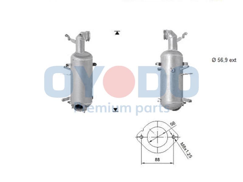 OYODO Filter sadzí/pevných častíc výfukového systému 20N0143-OYO 1