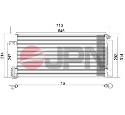 JPN Kondenzátor klimatizácie 60C9113-JPN 1