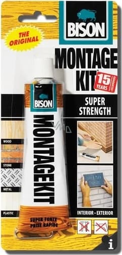 BISON montagekit MONTÁŽNE LEPIDLO super pevný 125g 1