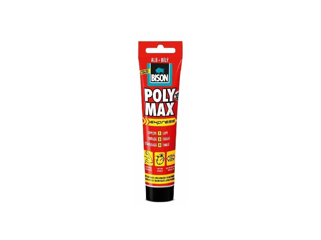 BISON POLY MAX EXPRESS WHITE lepiaci tmel biely 165G 1