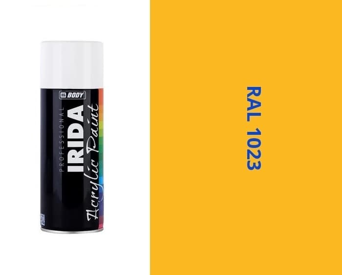 HB BODY irida RAL 1023 žlto dopravná FARBA V SPREJI 400ML 1