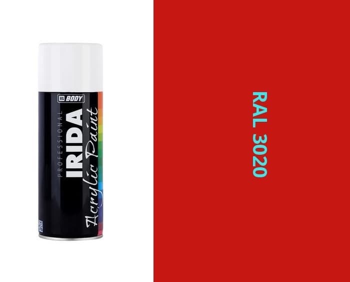 HB BODY irida RAL 3020 dopravno červená FARBA V SPREJI 400Ml 1