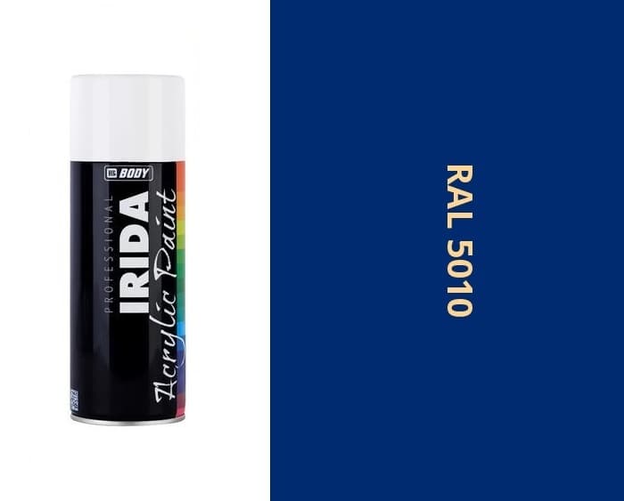 HB BODY irida RAL 5010 enziánová modrá FARBA V SPREJI 400ML 1