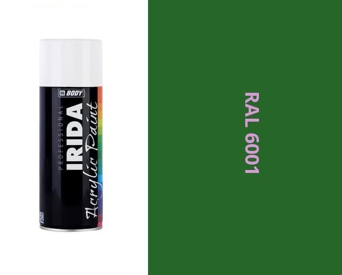 HB BODY irida RAL 6001 smaragdovo zelená FARBA V SPREJI 400ML 1