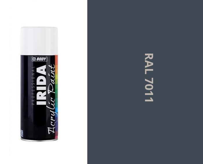 HB BODY irida RAL 7011 oceľovo šedá FARBA V SPREJI 400ML 1