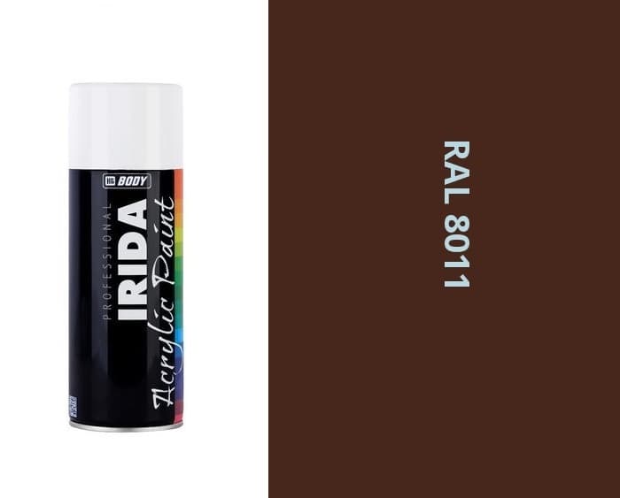 HB BODY irida RAL 8011 orieškovo hnedá FARBA V SPREJI 400ML