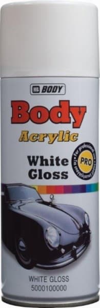 HB BODY farba na radiátory BIELA LESKLÁ V SPREJI 400ML