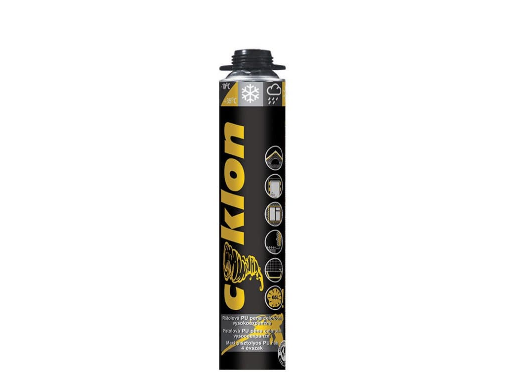CYKLON Montážna PU pena celoročná 750ml pištoľová
