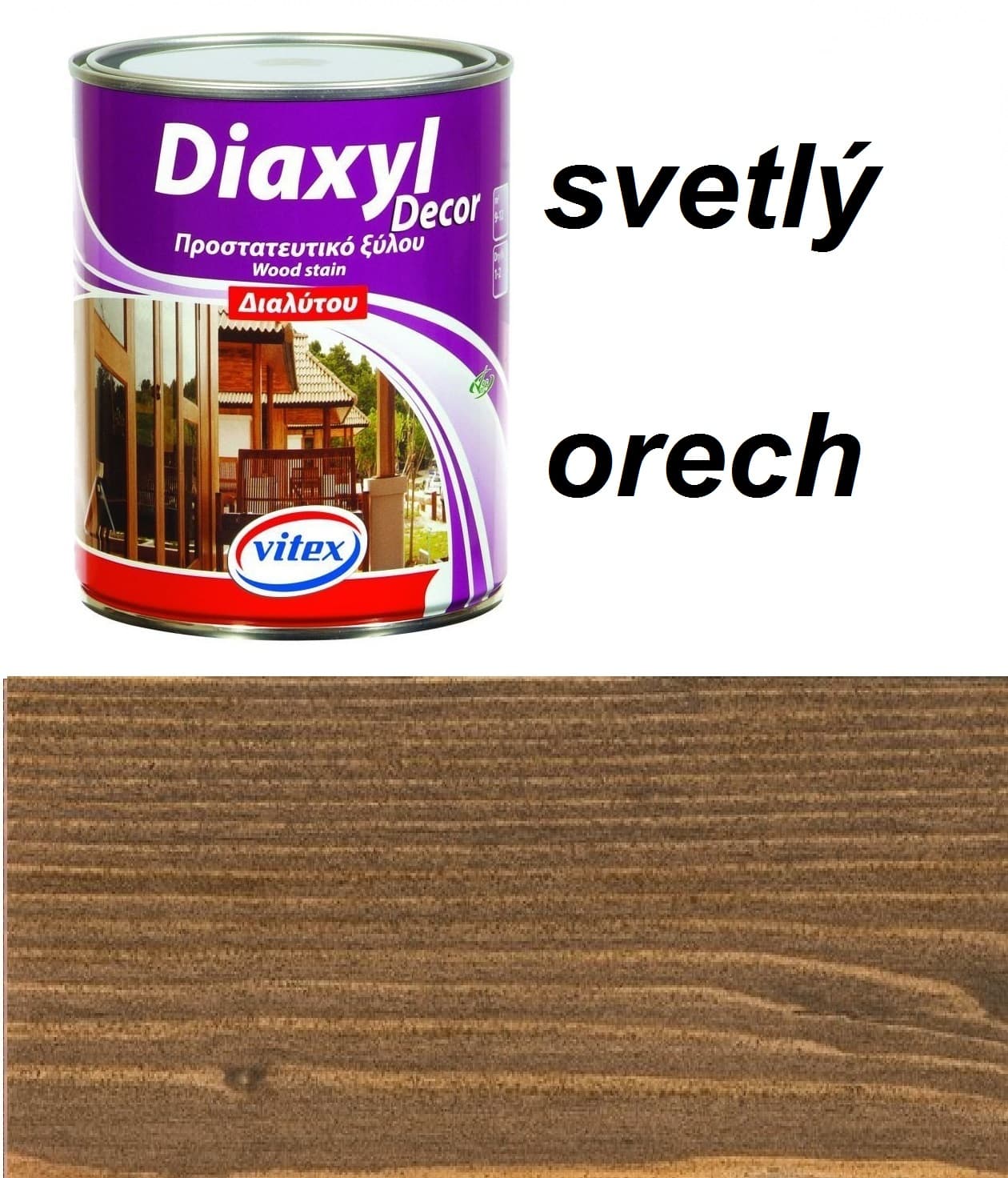 Vitex diaxyl decor - tenkovrstvá lazúra svetlý orech 2403 0,75L