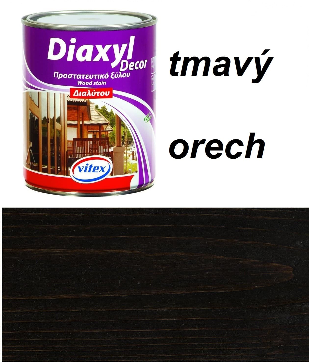 Vitex diaxyl decor - tenkovrstvá lazúra tmavý orech 2413 0,75L 1