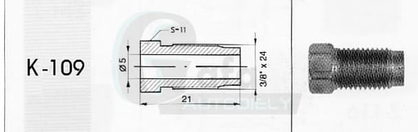 Koncovka brzdového potrubia - K109 1