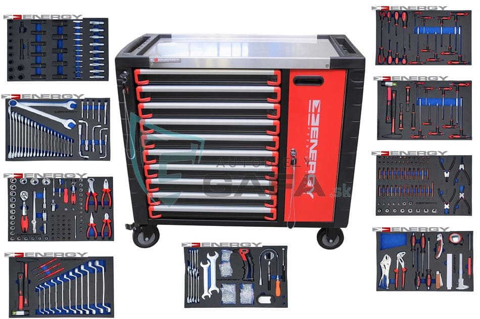 ENERGY Dielenský vozík Premium 305 prvkov + 300 montážnych prvkov NE00200B