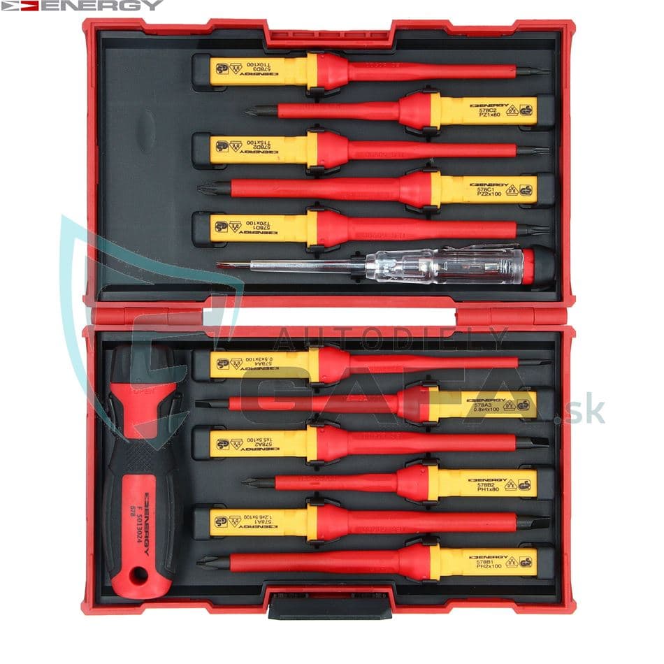 ENERGY Sada izolovaných elektrikárskych skrutkovačov 13 prvkov NE00697 1