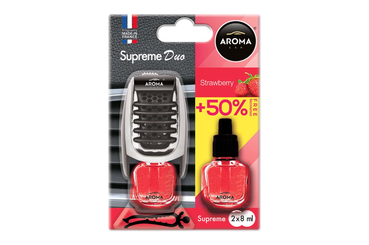 Osviežovač vzduchu AROMA CAR SUPREME DUO STRAWBERRY