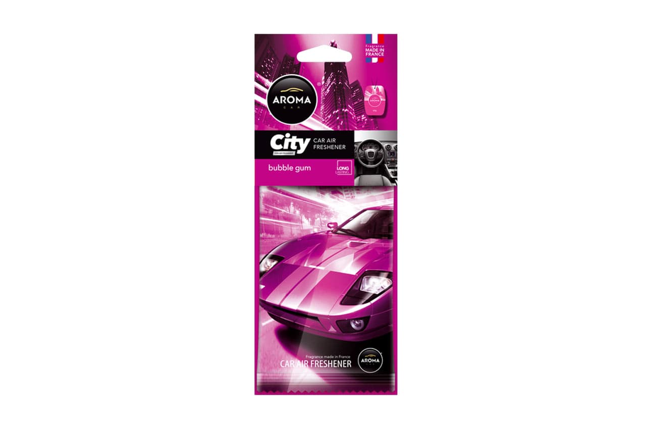 Osviežovač vzduchu AROMA CAR CITY CARD BUBBLE GUM
