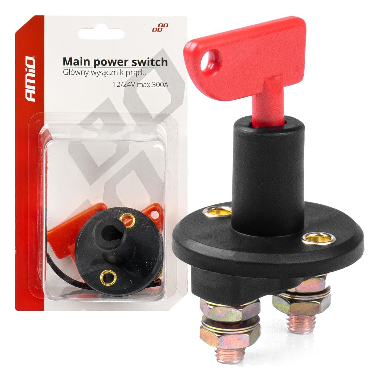 Hlavný vypínač autobatérie hebel 12/24V AmiO-03023