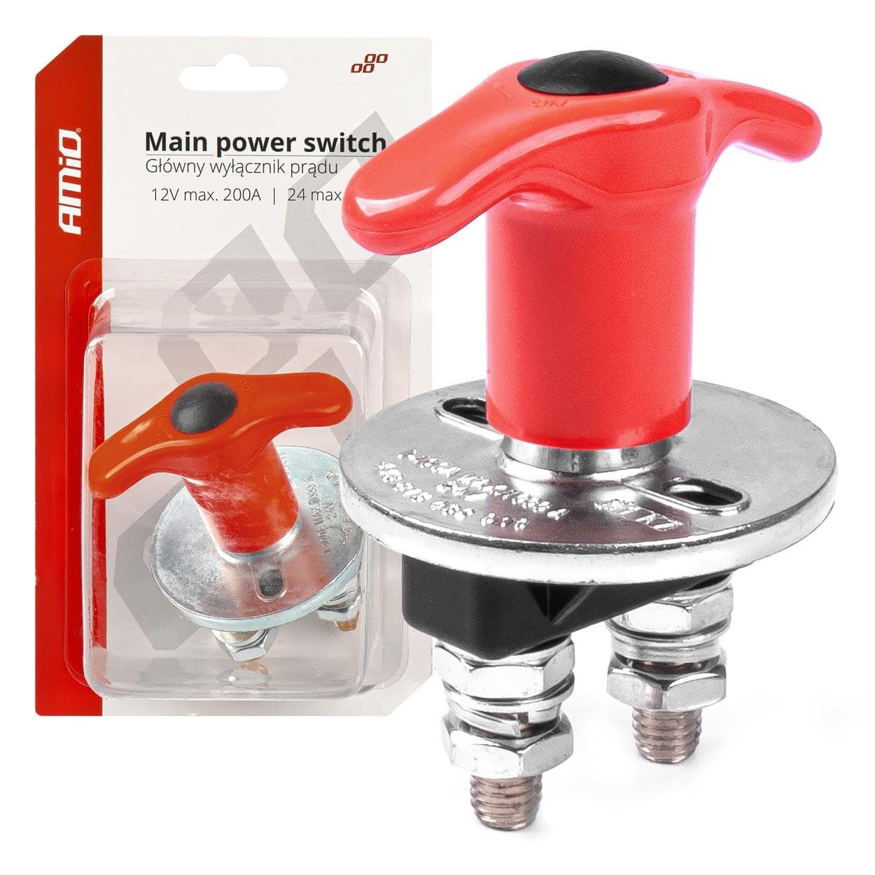 Hlavný vypínač autobatérie hebel 12/24V AMIO-03024 1