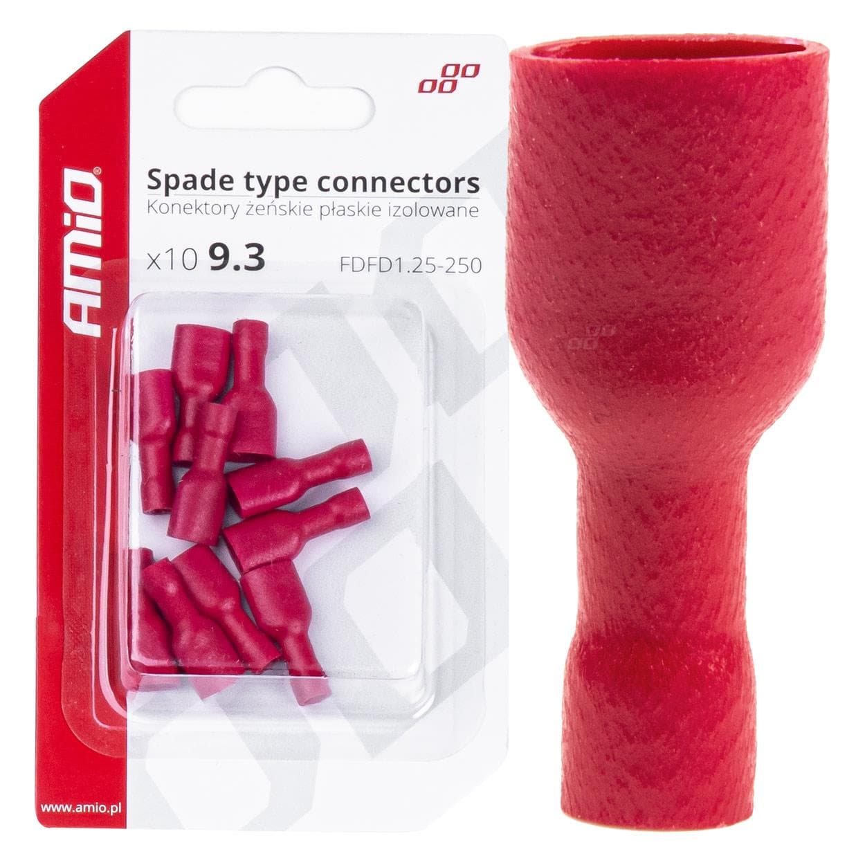 Elektrické konektory izolované – samica (násuvka) 6.6mm 0.5-1.5mm2 10A 1