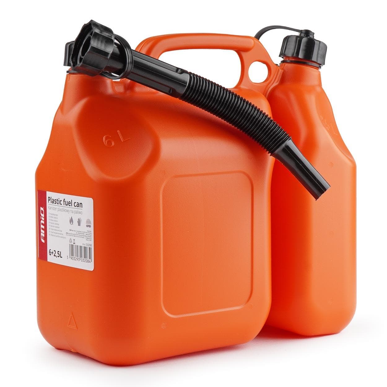 Kanister na benzín dvojkomorový plastový 6L + 2,5L AMIO-03208 1