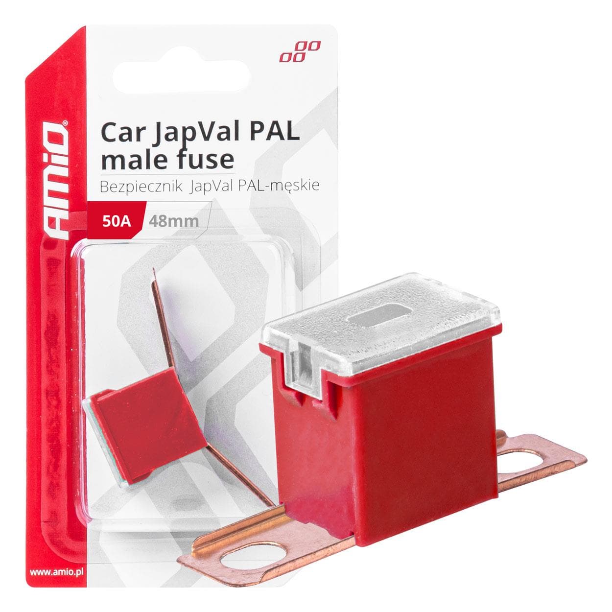 Poistky JAPVAL PAL samec 48mm 50A AMIO-03420 1