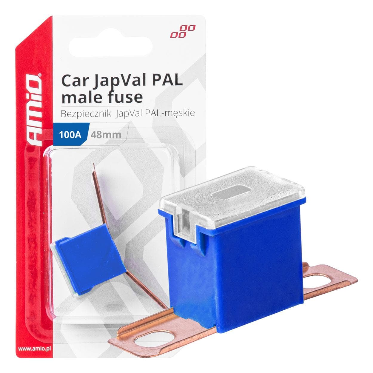 Poistky JAPVAL PAL samec 48mm 100A AMIO-03424 1