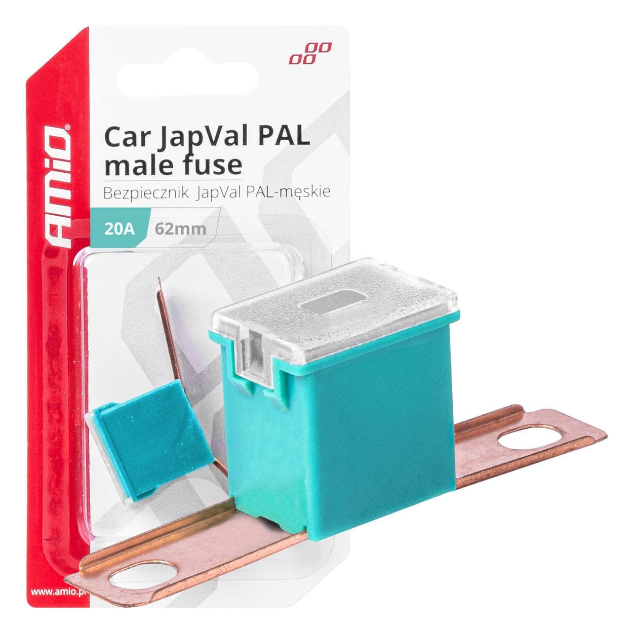 Poistky JAPVAL PAL samec 62mm 20A AMIO-03426 1