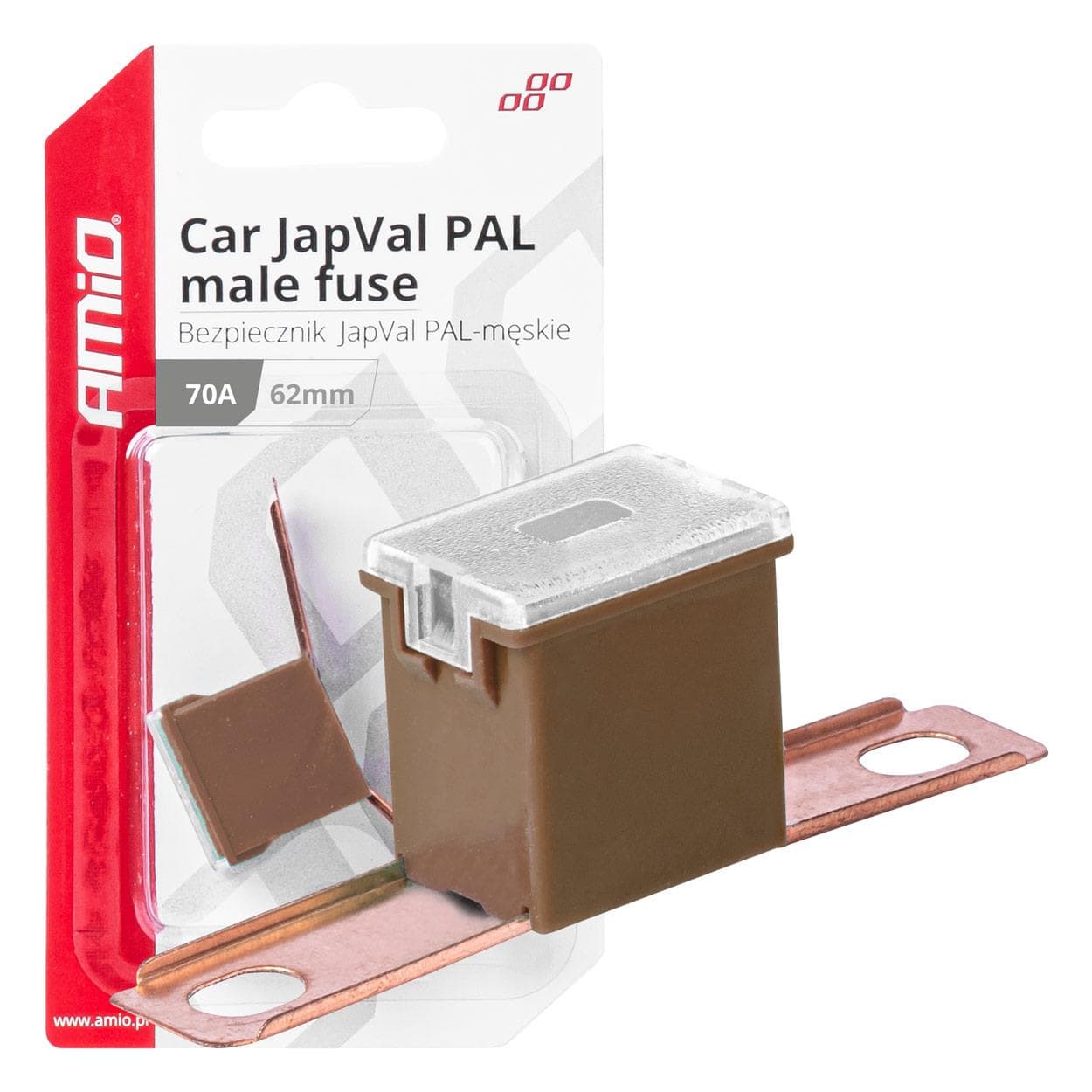 Poistky JAPVAL PAL samec 62mm 70A AMIO-03431 1
