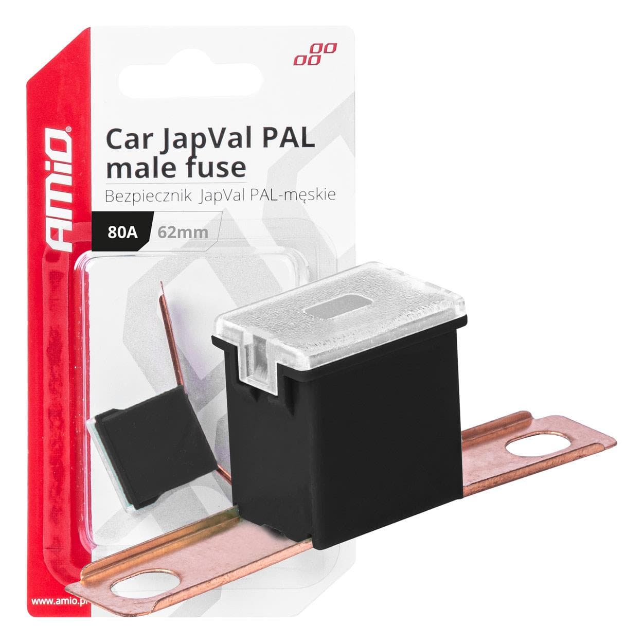 Poistky JAPVAL PAL samec 62mm 80A AMIO-03432 1