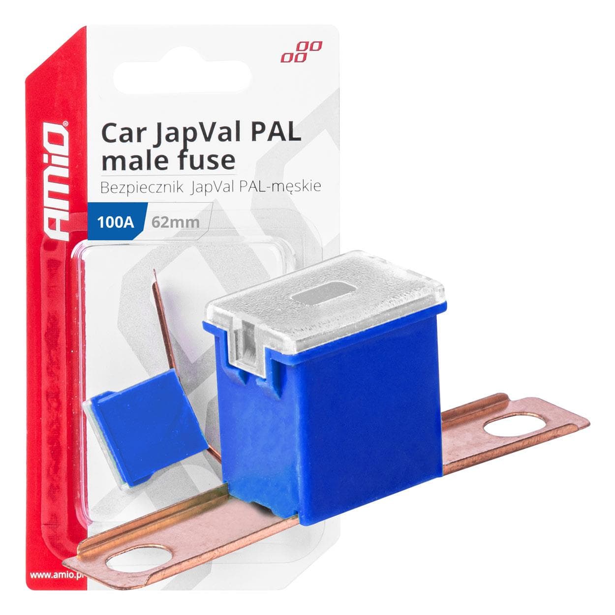 Poistky JAPVAL PAL samec 62mm 100A AMIO-03433 1
