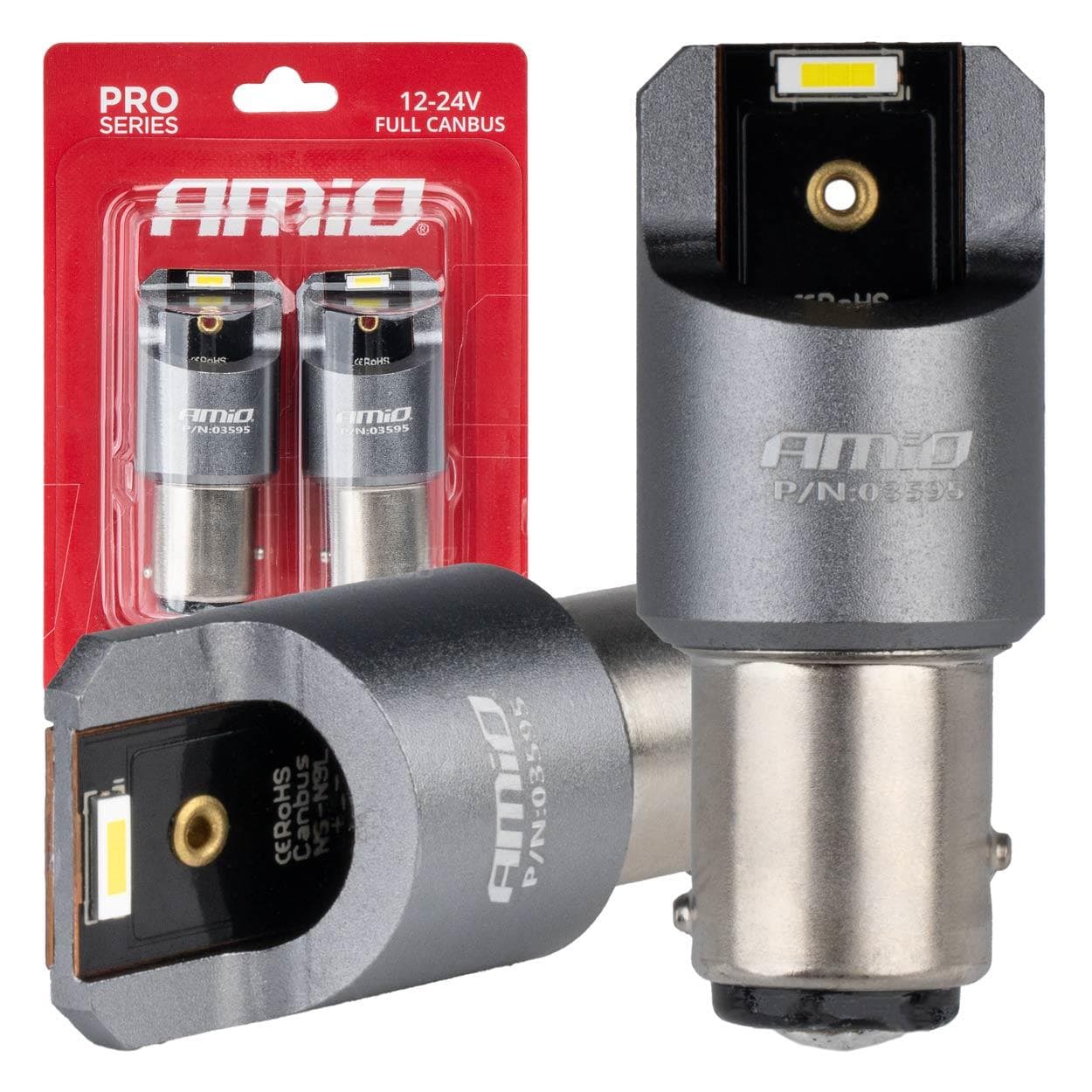 LED žiarovky FULL CANBUS PRO BAY15D P21/5W 2x1860SMD biele 12V 24V AMIO-03595 1