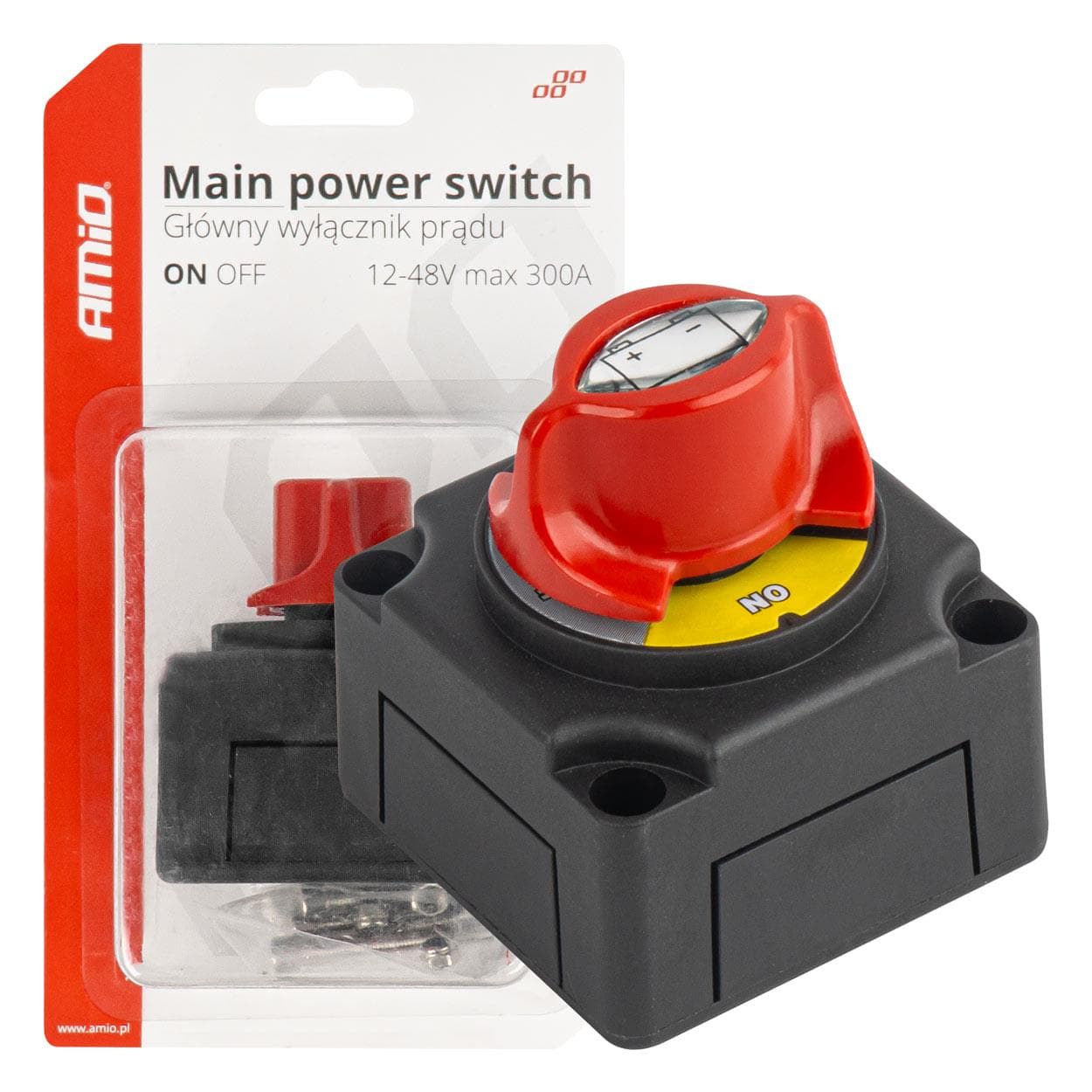 Hlavný vypínač autobatérie hebel 12-48V max.300A AMIO-03838 1