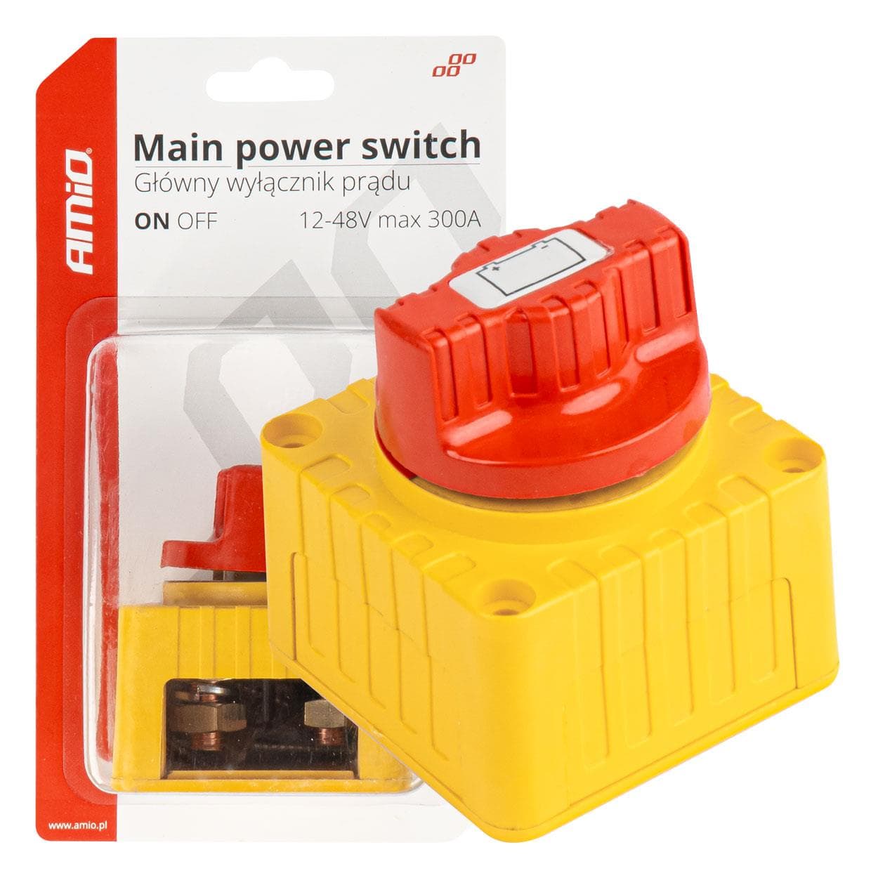 Hlavný vypínač autobatérie hebel 12-48V max.300A AMIO-03839 1