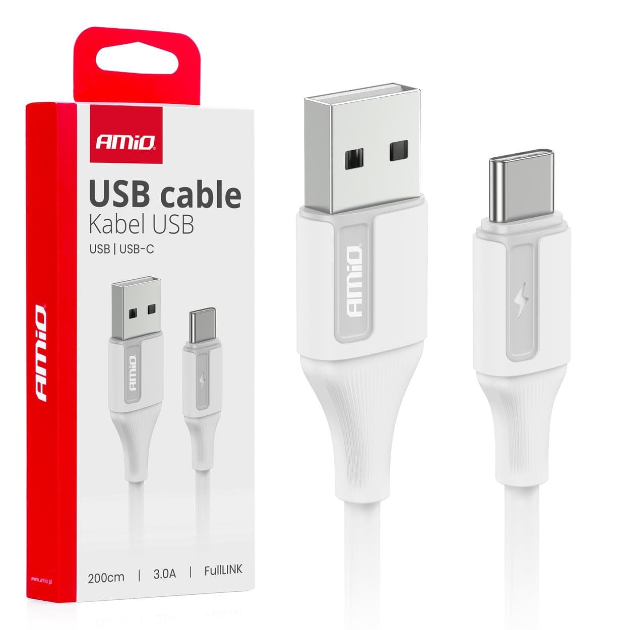 Kábel USB na USB-C 3A  200cm FullLINK AMIO-03918 1
