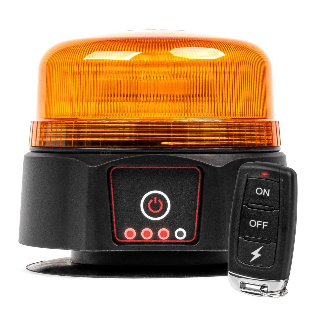 Bezdrôtové výstražné LED svietidlo s diaľkovým ovládaním R65 R10 12/24V AMIO-03932 1